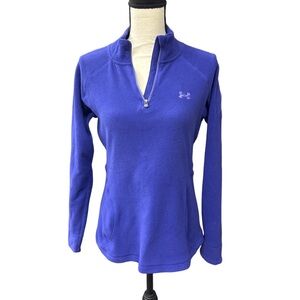 Under Armour Women's Purple Quarter Zip Fleece Sweatshirt
